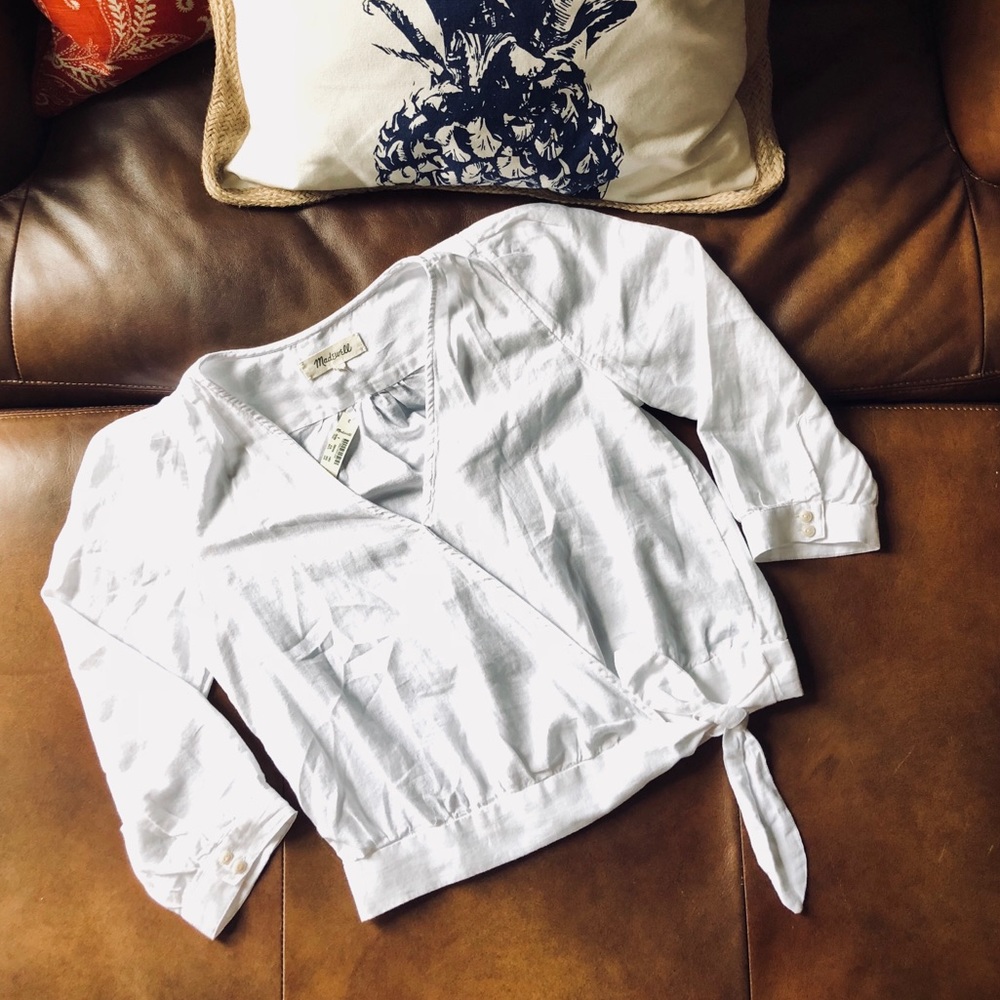NWT~{Madewell} Wrap Top - Picture 3 of 8